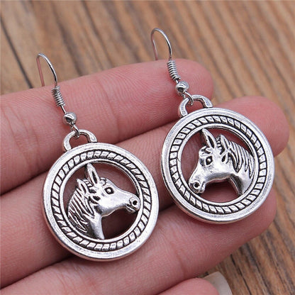 Boucle d'oreille Emblême Tête de cheval