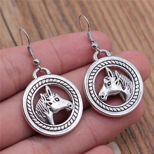 Boucle d'oreille Emblême Tête de cheval