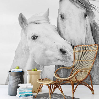 Papier peint chevaux dessinés