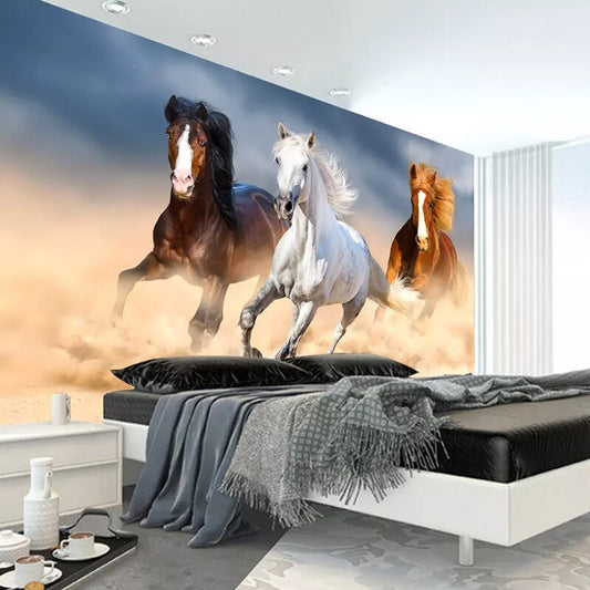 Papier peint chevaux du désert