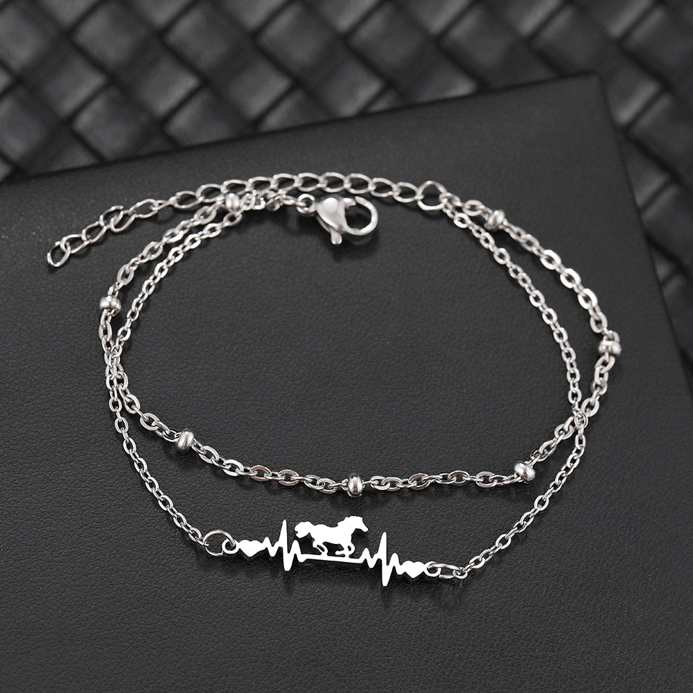 Bracelet battement de cœur cheval