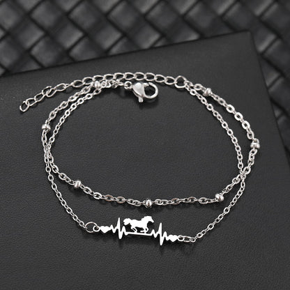 Bracelet battement de cœur cheval