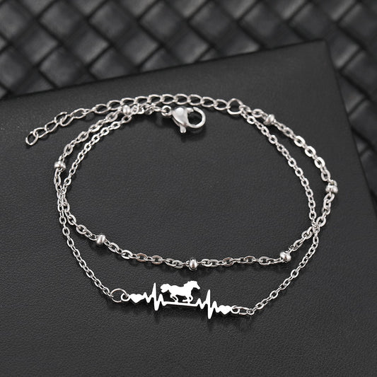 Bracelet battement de cœur cheval