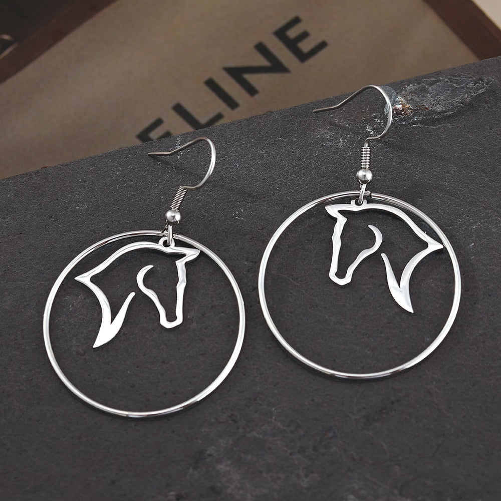 Boucles d'oreilles cheval créoles