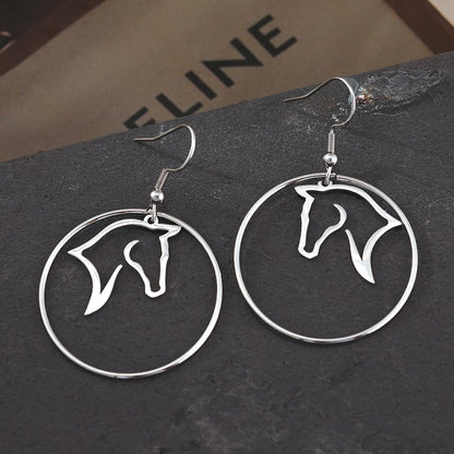Boucles d'oreilles cheval créoles