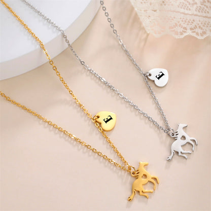 Collier cheval avec initiale