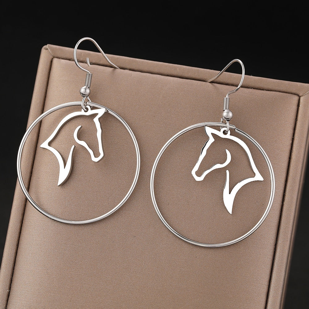 Boucles d'oreilles cheval créoles