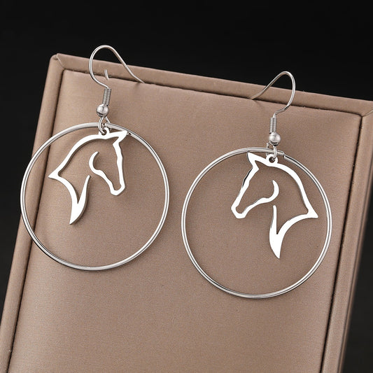 Boucles d'oreilles cheval créoles