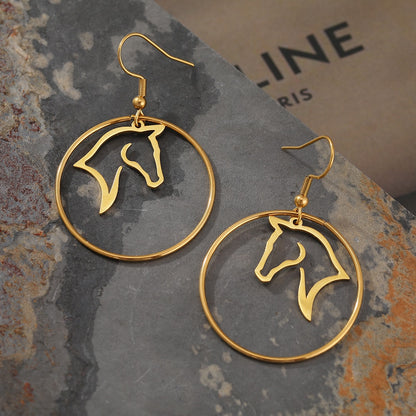 Boucles d'oreilles cheval créoles