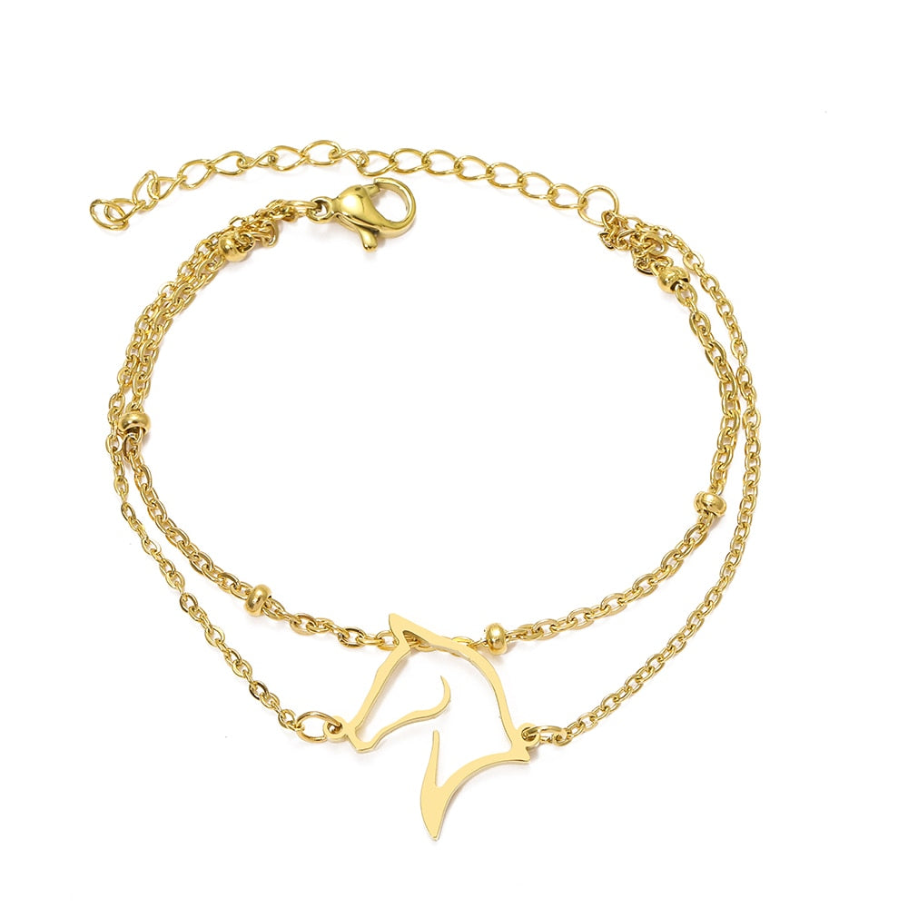 Bracelet double profil de cheval