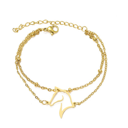 Bracelet double profil de cheval