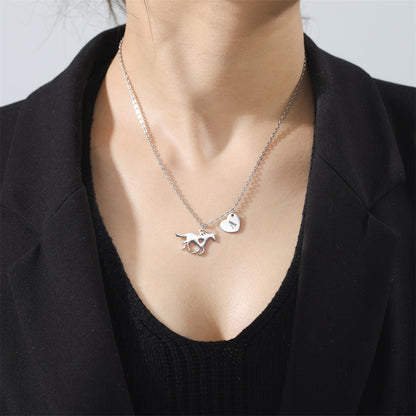 Collier cheval avec initiale