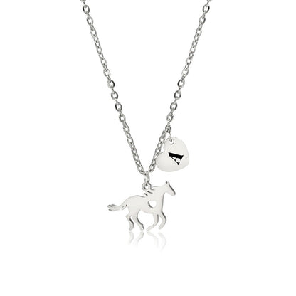 Collier cheval avec initiale