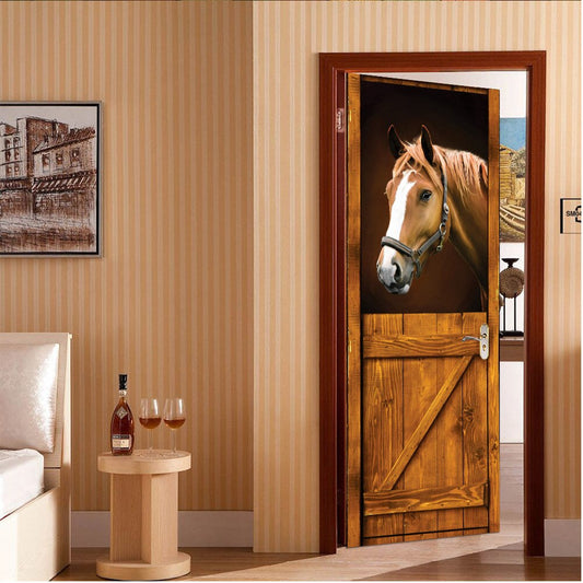 autocollant porte cheval