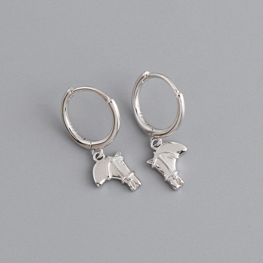 boucle d'oreille dormeuse cheval