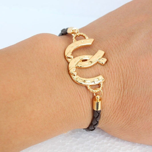 Bracelet Fer à Cheval style crin de cheval