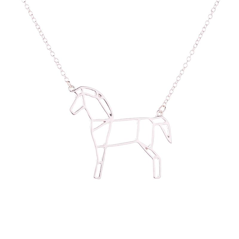 Collier cheval origami