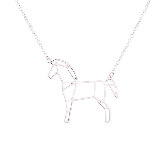 Collier cheval origami