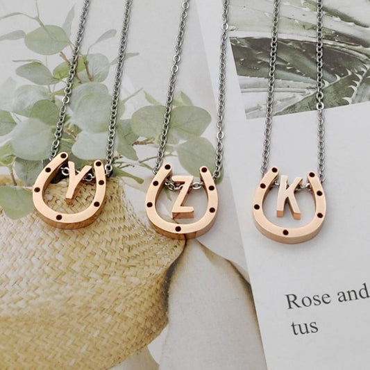 Collier Fer à Cheval Personnalisé Initiale