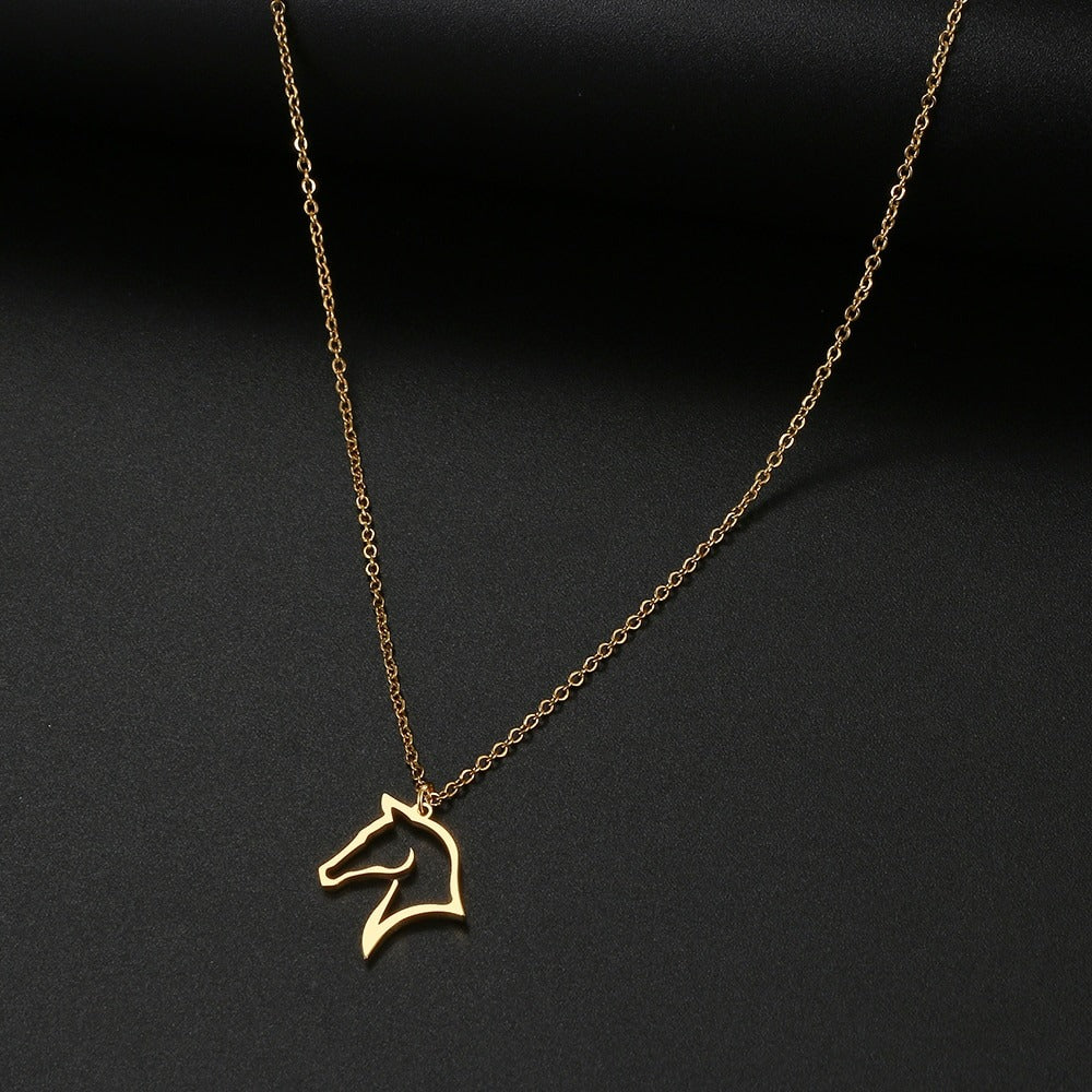Collier Cheval Dessin Tête de Cheval