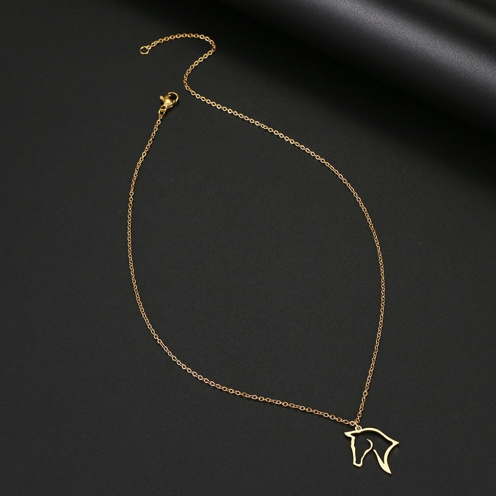 Collier Cheval Dessin Tête de Cheval