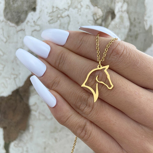 Collier Cheval Dessin Tête de Cheval