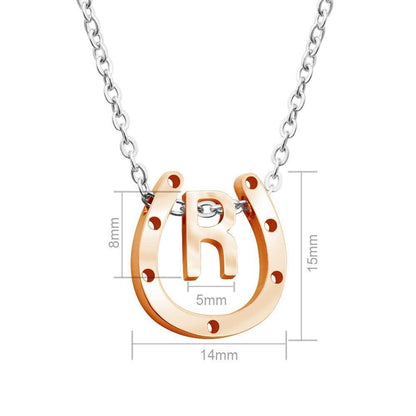Collier Fer à Cheval Personnalisé Initiale