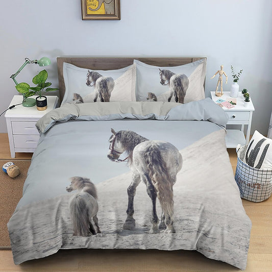 parure de lit cheval fille