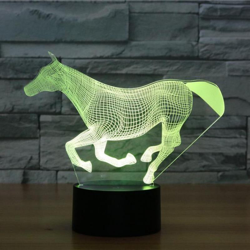 Lampe Cheval hologramme galop