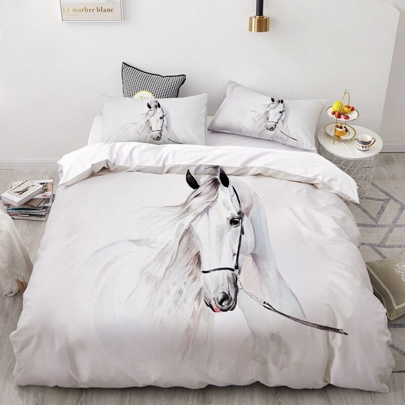 Housse de Couette Cheval Blanc Complet