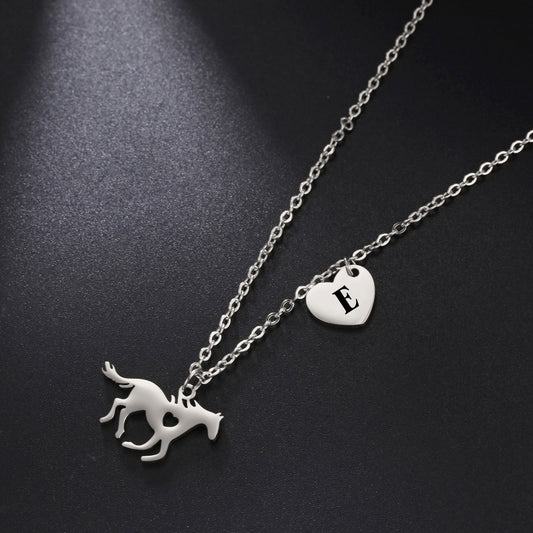 Collier cheval avec initiale