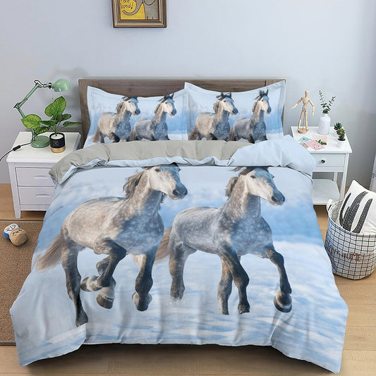Parure de lit cheval duo