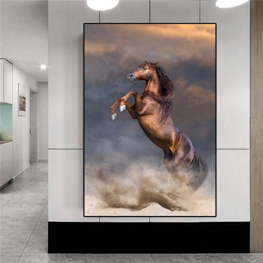 peinture cheval cabré