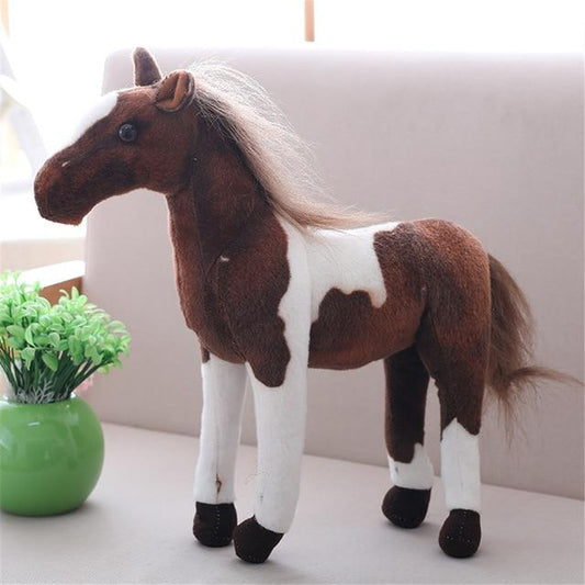 peluche cheval marron
