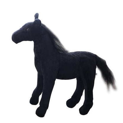 peluche cheval noir