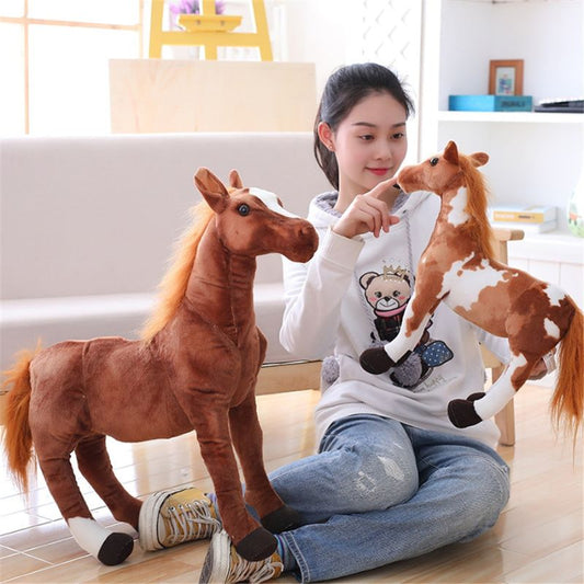 peluche marron cheval