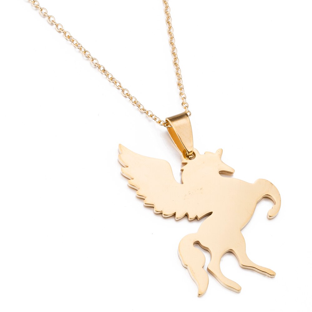 pendentif cheval ailé or
