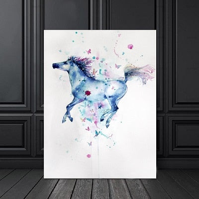 Tableau Aquarelle Chevaux