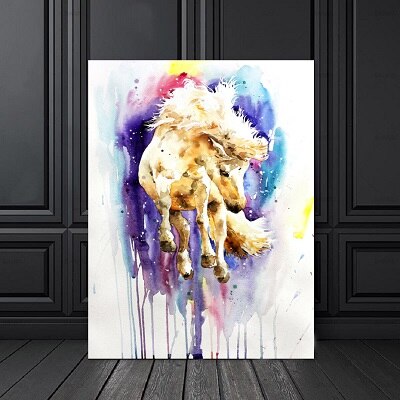 Tableau Aquarelle Chevaux