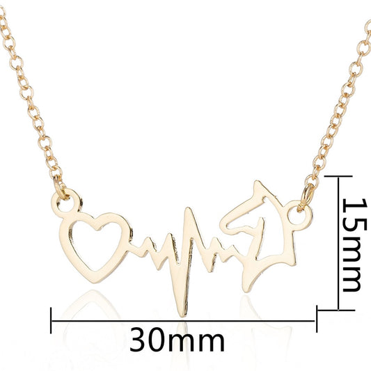 Collier Cheval <br> Rythme Cardiaque amour du cheval