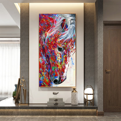 Tableau Cheval <br> Coloré Triste