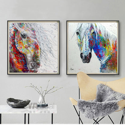 Tableau Cheval <br> Équidé Multicolore