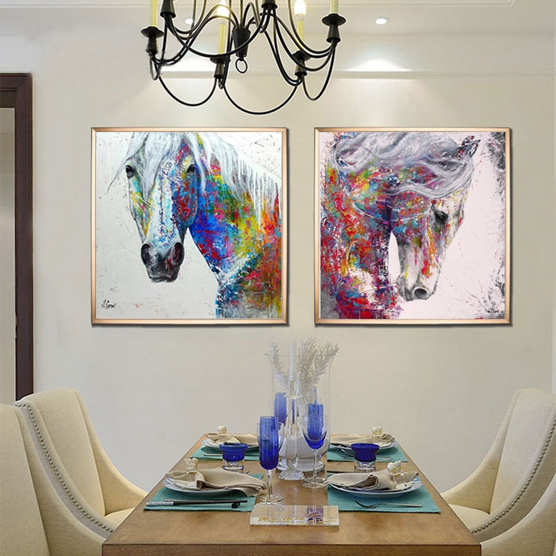Tableau Cheval <br> Équidé Multicolore