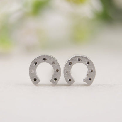 Boucle d'oreille cheval couleur or