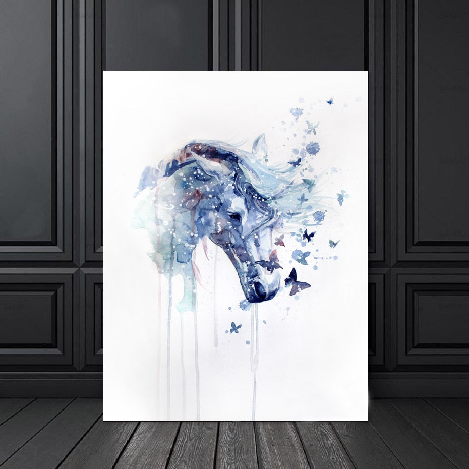 Tableau Aquarelle Chevaux