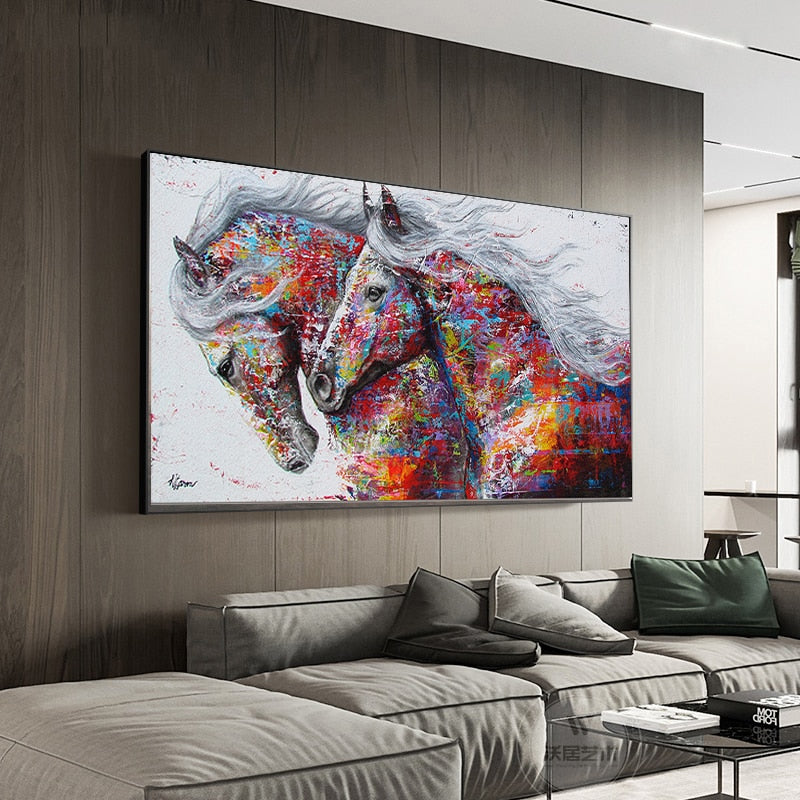 Tableau Cheval Coloré
