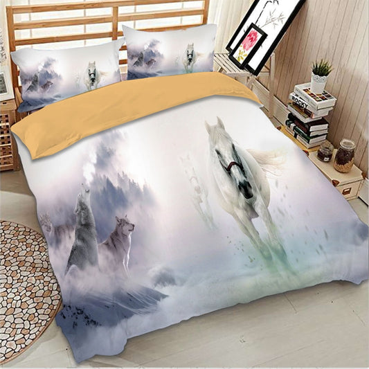 Housse de Couette Cheval <br> Brume et Forêt