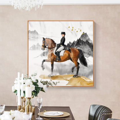 Tableau Cavalier à Cheval