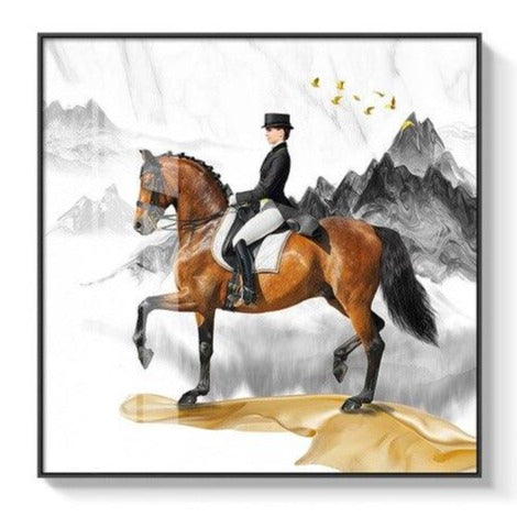 Tableau Cavalier à Cheval