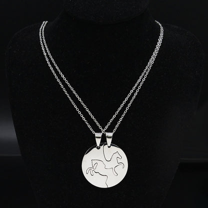 Collier Cheval <br> Pendentif puzzle